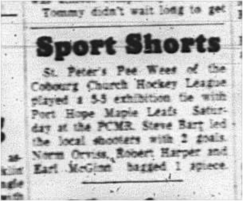 1965-03-10 Hockey - Boys - CCHL - St. Peters Peewees Vs. Port Hope Maple Leafs