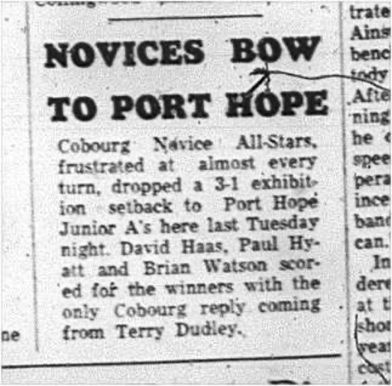 1965-03-10 Hockey - Boys - Cobourg Novice All-Stars Vs. Port Hope Junior As