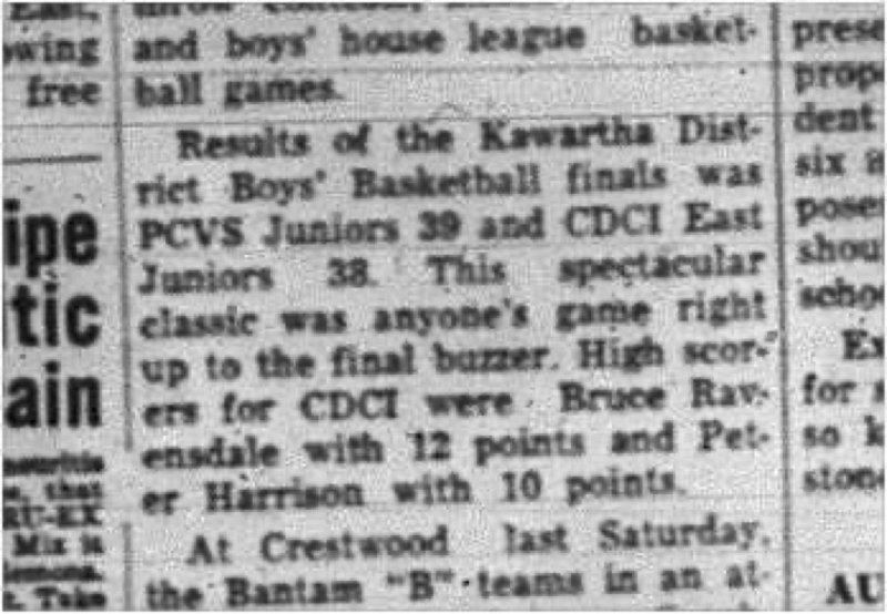 1965-03-10 School - Basketball - Boys - Kawartha District Basketball Finals - PCVS Vs. CDCI East