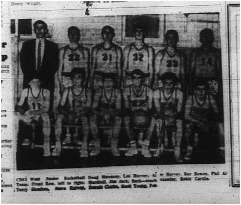 1965-03-10 School - Basketball - CDCI West Juniors - Team Picture
