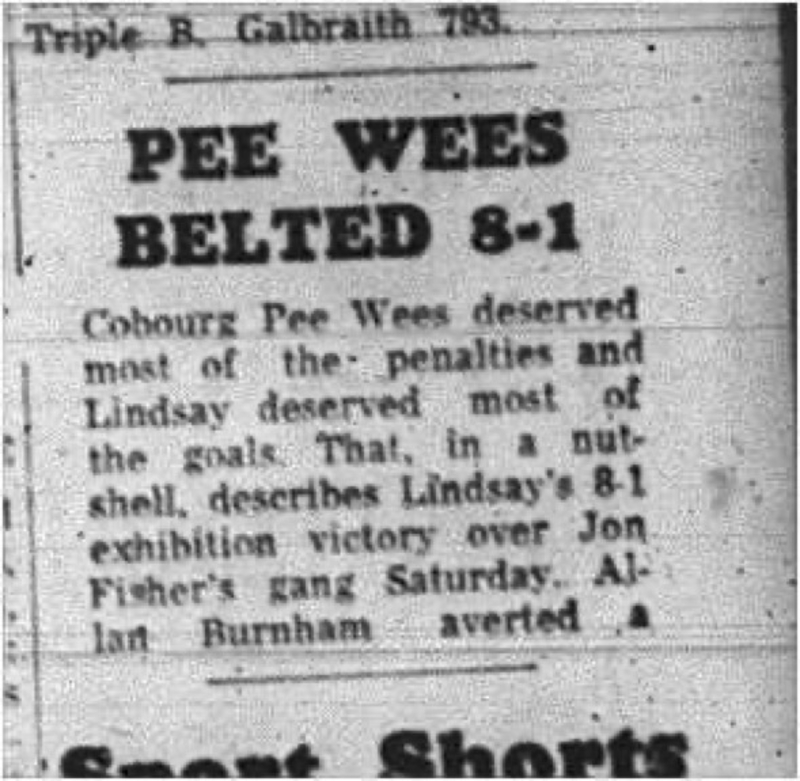 1965-03-17 Hockey - Boys - Cobourg Peewees Vs. Lindsay