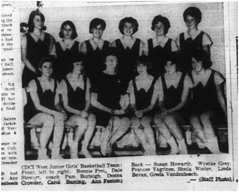1965-03-17 School - Basketball - Girls - CDCI West Juniors - Team Picture
