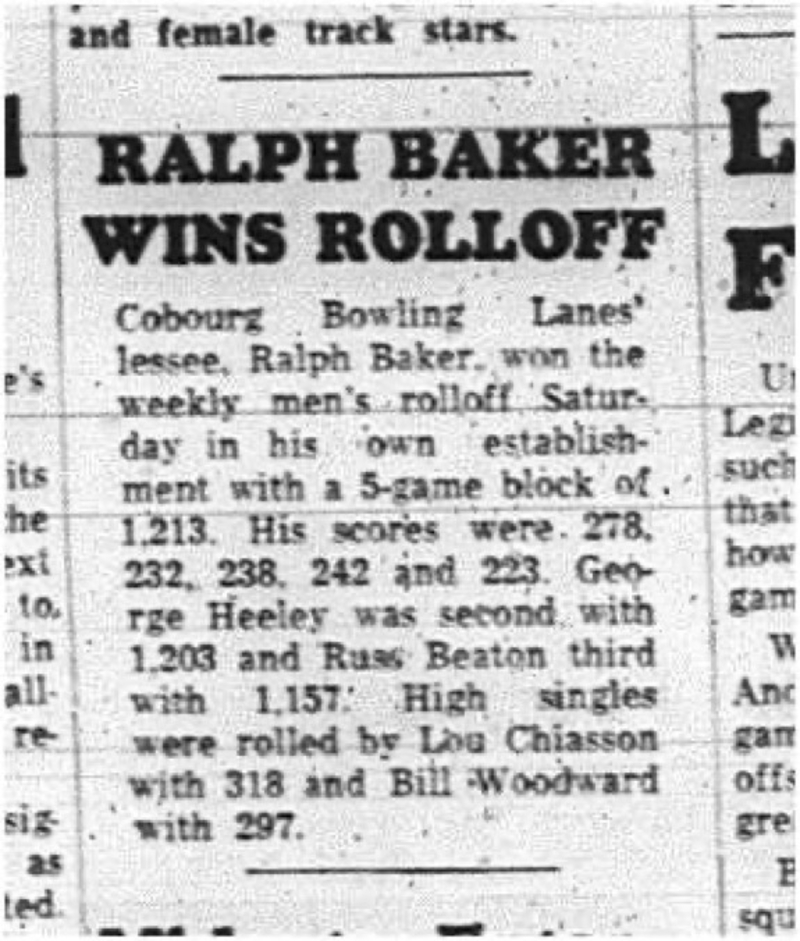 1965-03-24 Bowling - Men - Downtown 10-Pin League - Ralph Baker - Rolloff