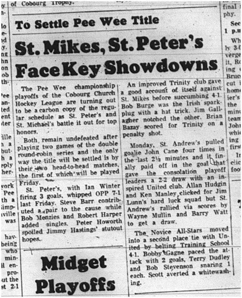 1965-03-24 Hockey - Boys - CCHL -St. Mikes Vs. St. Peter_s - Peewee Title