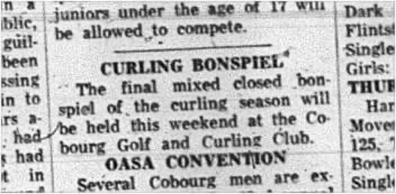 1965-03-31 Curling - Mixed - Cobourg Golf and Curling Club - Mixed Bonspiel