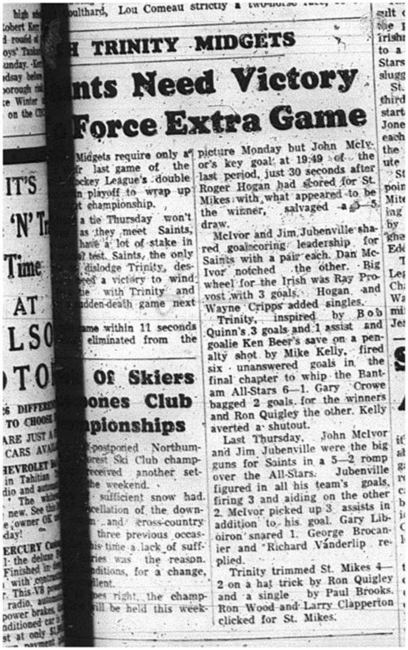 1965-03-31 Hockey - Boys - CCHL - Trinity Midgets