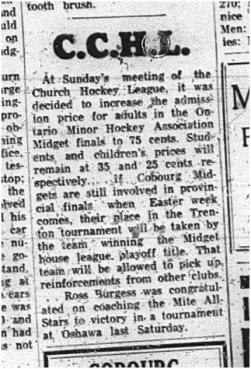 1965-03-31 Hockey - Boys - CCHL -Sunday Meeting