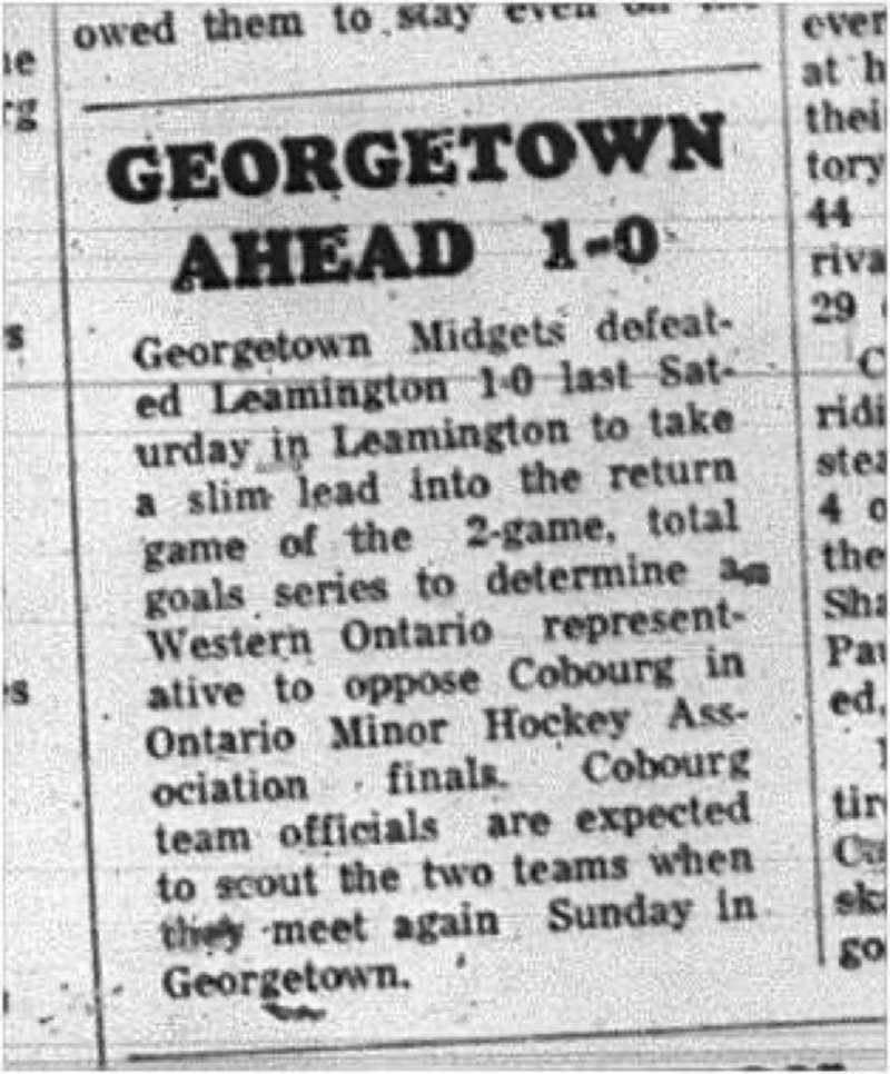 1965-03-31 Hockey - Boys - Georgetown Midgets Vs. Leamington - Cobourg Officials