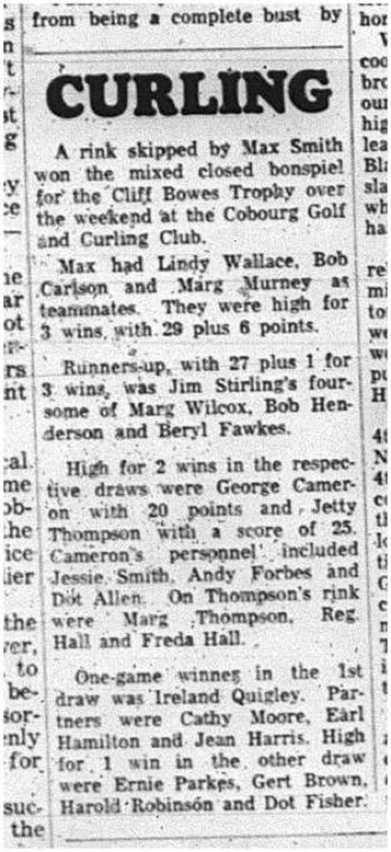 1965-04-07 Curling - Men - Cobourg Golf and Curling Club - Max Smith