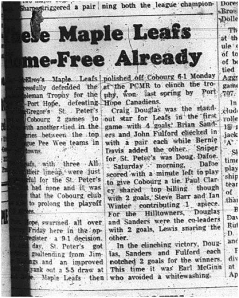 1965-04-14 Hockey - Boys - CCHL - Maple Leafs
