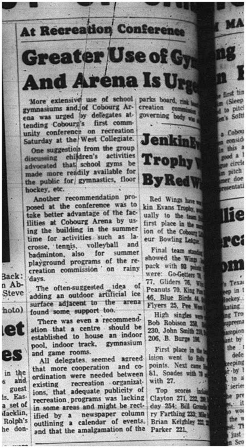 1965-04-14 Sports - Community Conference -Cobourg Arena