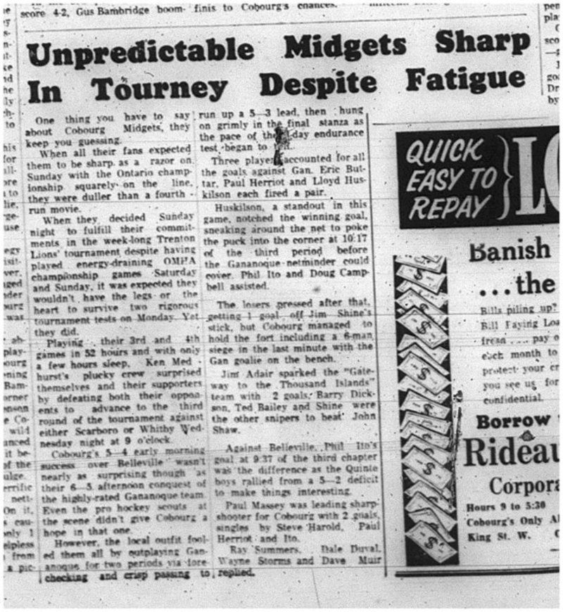 1965-04-21 Hockey - Boys - CCHL - Cobourg Midgets - OMHA Championship
