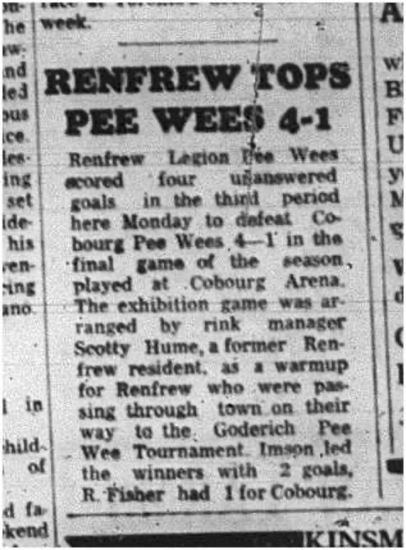 1965-04-21 Hockey - Boys - CCHL - Legion Peewees Vs. Renfrew
