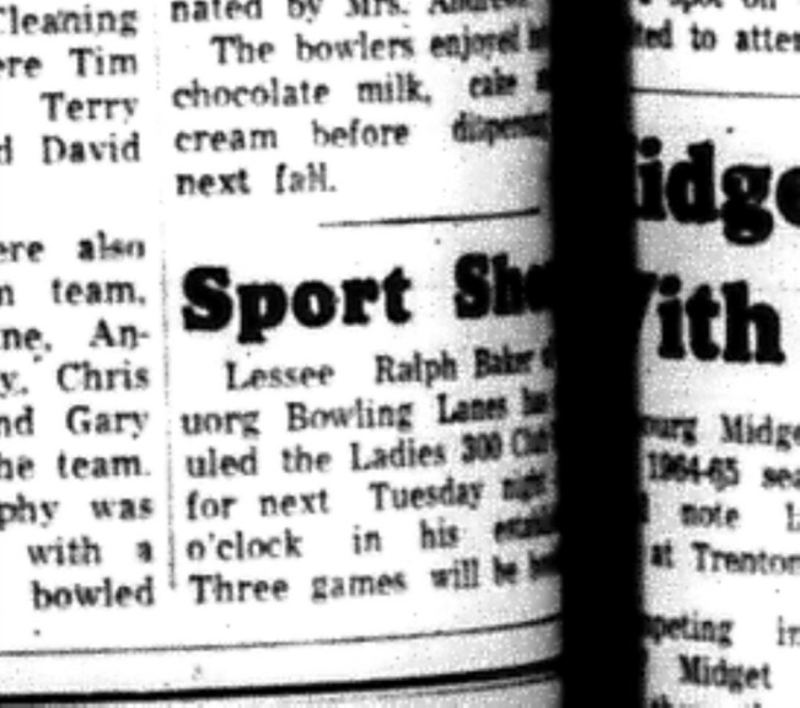 1965-04-28 Bowling - Ladies - Ladies 300 Club - Sport Short