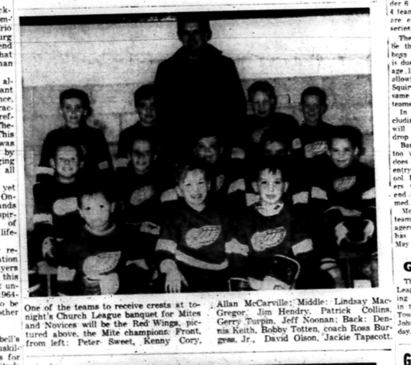 1965-04-28 Hockey - Boys - CCHL -Mites - Novices - Banquet - Team Picture
