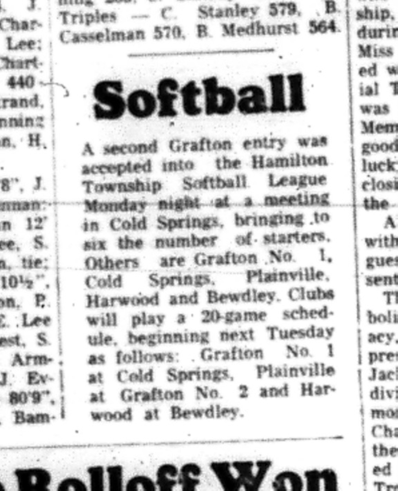 1965-05-12 Softball - Men - Hamilton Township Softball League - Meeting