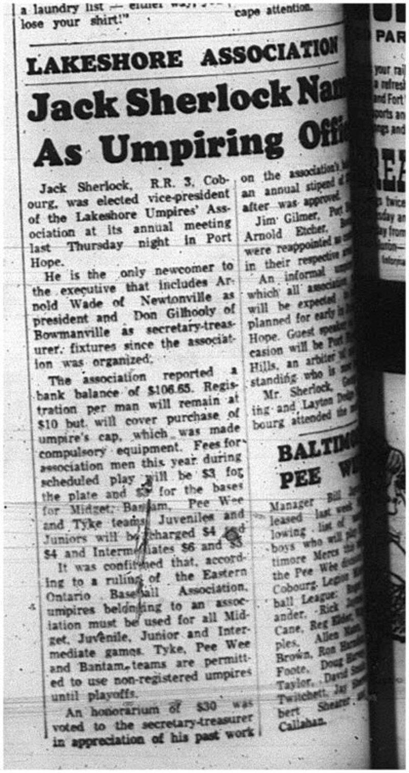 1965-05-19 Baseball - Mixed -Umpires - Lakeshore Association