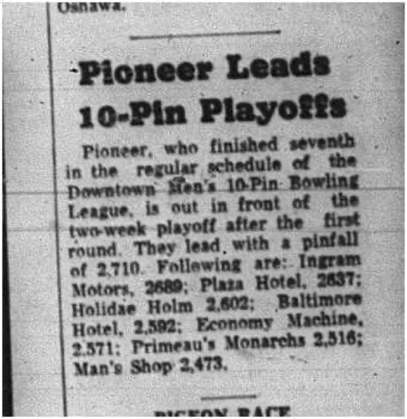 1965-05-19 Bowling - Men - Downtown Mens 10-Pin Bowling League - Playoffs