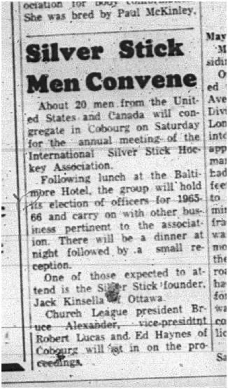 1965-05-19 Hockey - Boys - International Silver Stick Hockey - Annual Meeting