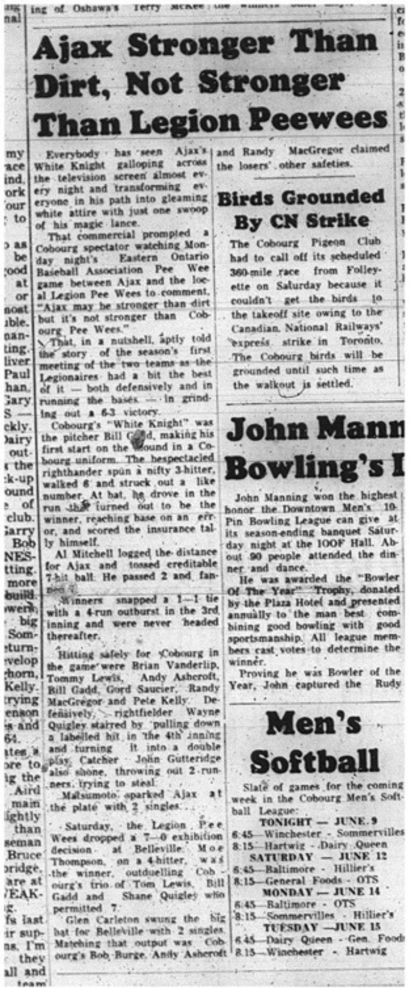 1965-06-09 Baseball - Boys - EOBA - Peewee Games