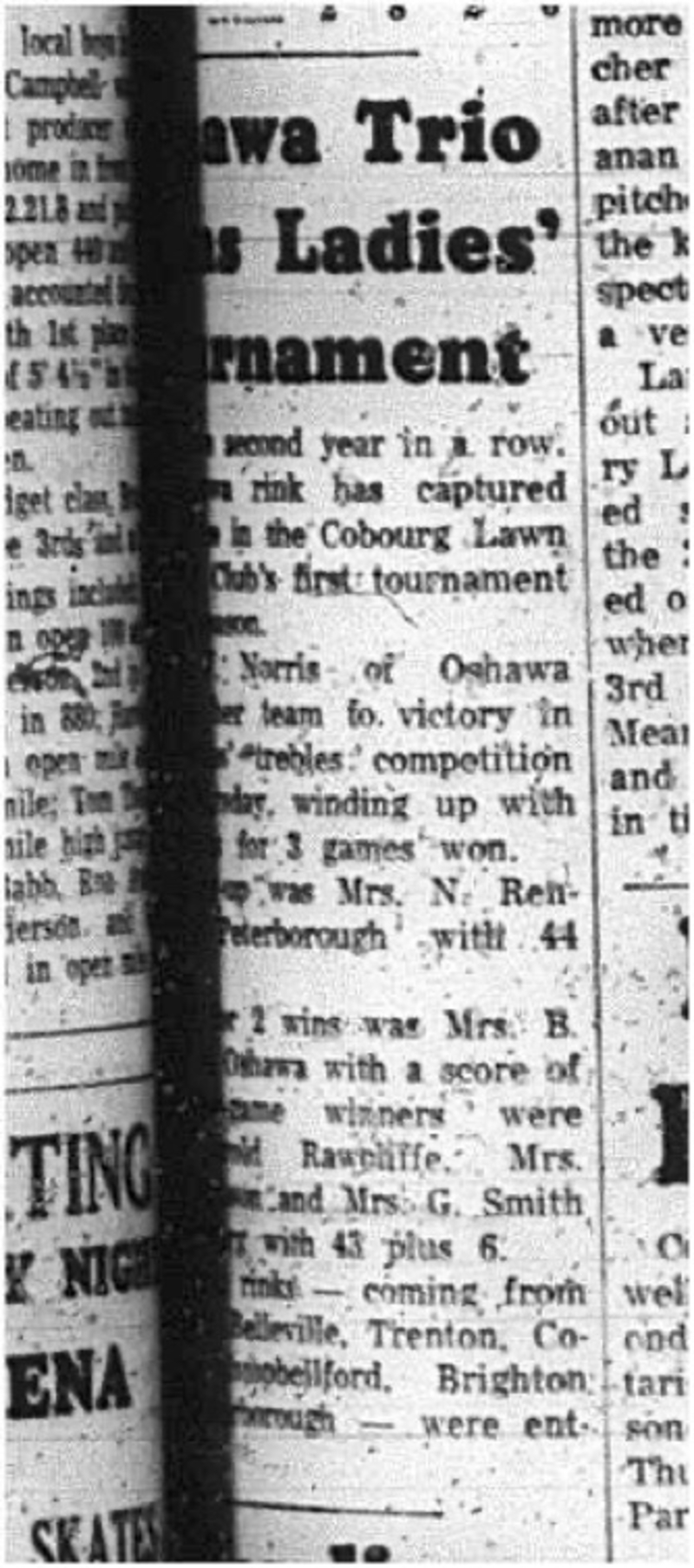 1965-06-30 Lawn Bowling - Ladies - Cobourg Lawn Bowling Club - Tournament