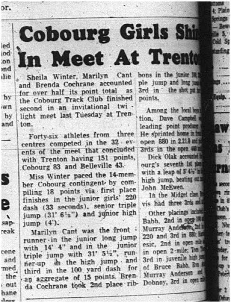 1965-06-30 Track and Field - Girls - Invitational Twilight - Trenton