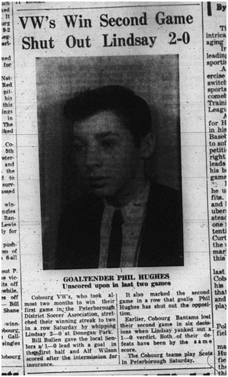 1965-07-07 Soccer - Boys - Cobourg Soccer Club - Peterborough District Soccer Association - Cobourg VW_s - Phil Hughes