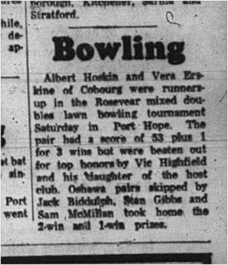 1965-08-11 Lawn Bowling - Mixed - Rosevear Mixed Doubles Lawn Bowling Tournament
