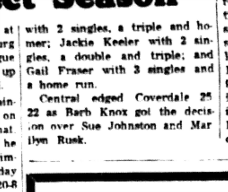 1965-08-18 Softball -Girls-CDGSL-Coverdale Perfect Season-C_