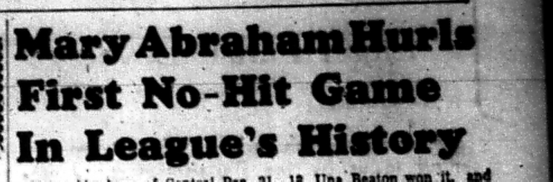 1965-08-25 Softball -Girls-CDGSL-First No Hit Game In League History-A