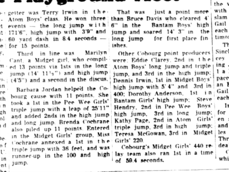 1965-08-25 Track & Field -Mixed -Cobourg Track Meet-C