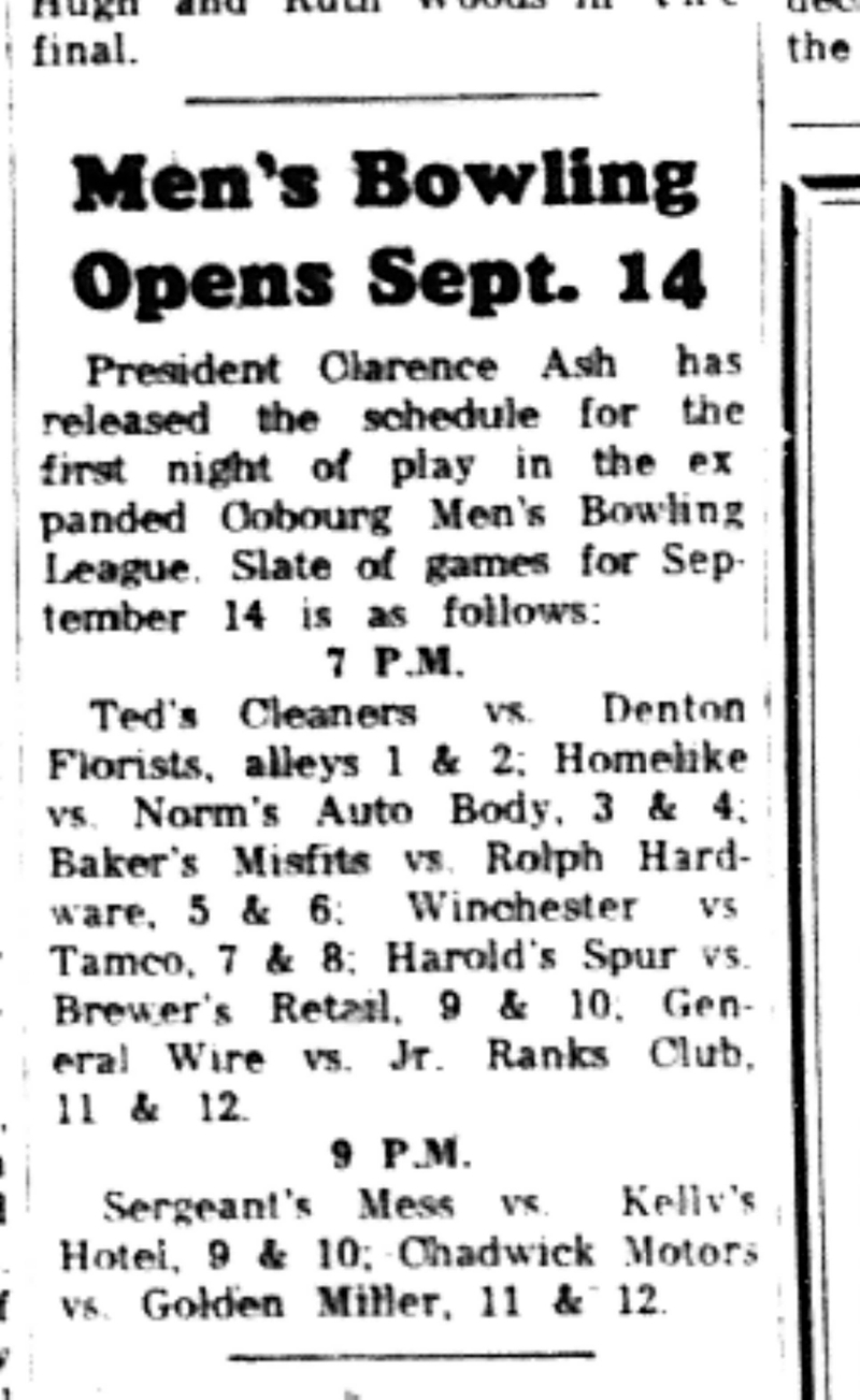 1965-09-01 Bowling -Men-Season Starting Soon