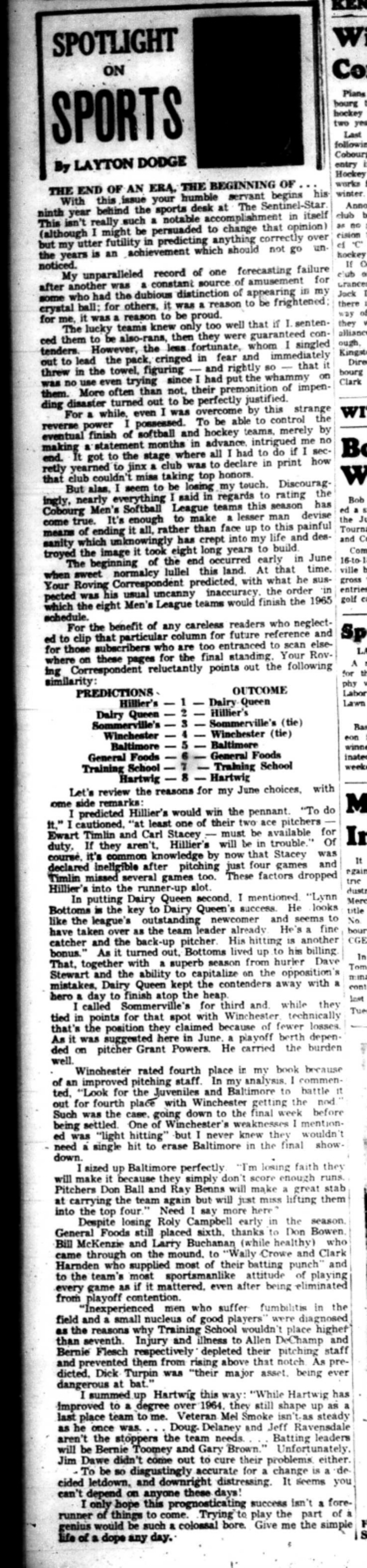 1965-09-01 Layton Dodge - Spotlight On Sports