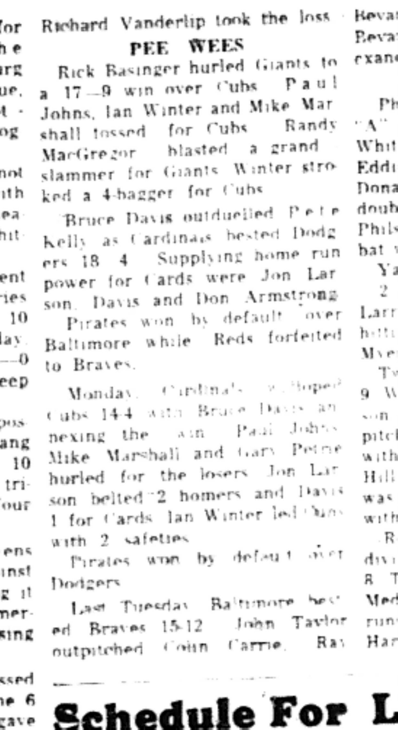 1965-09-01 Softball -Boys-CLMSL-Giants vs Cubs-A