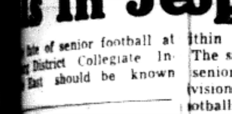 1965-09-08 School -Football -Boys-CDCI East Football In Jeopardy-B