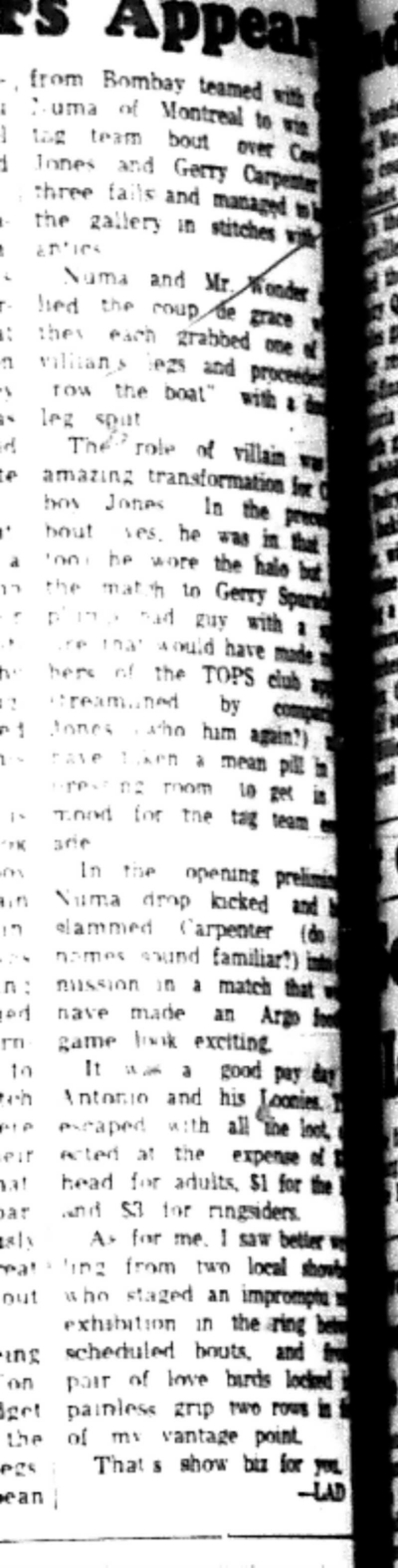 1965-09-08 Wrestling -Mixed-Cobourg Wrestling To Start-C