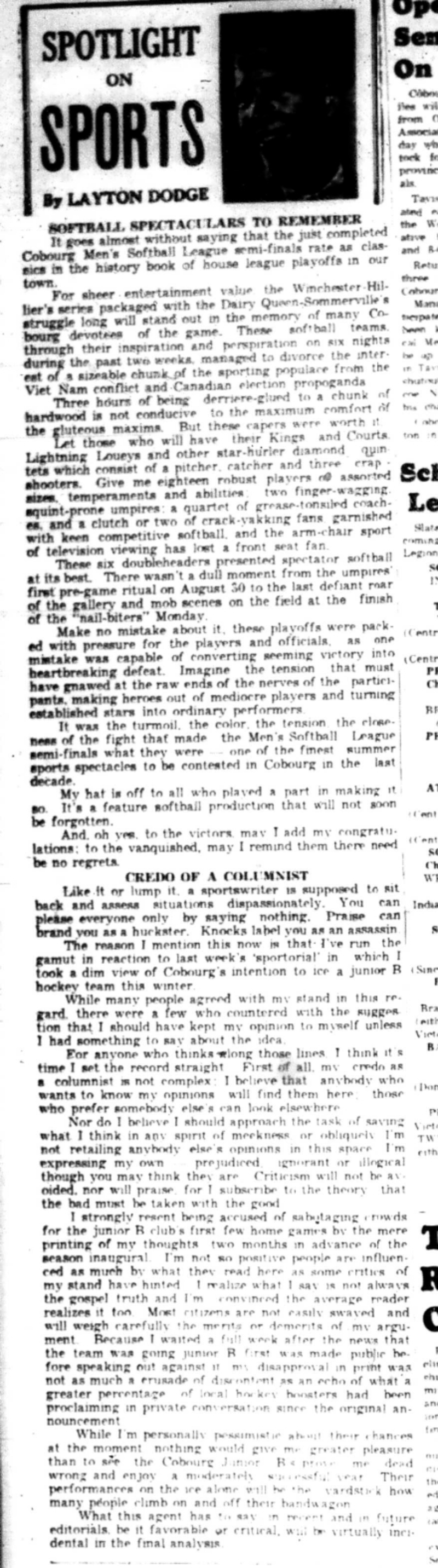 1965-09-15 Layton Dodge - Spotlight On Sports