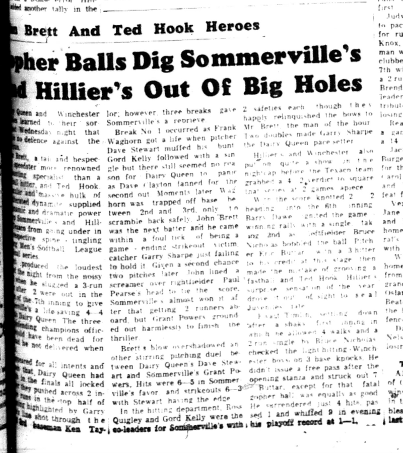 1965-09-15 Softball -Men-CMSL-Dairy Queen vs Sommerville