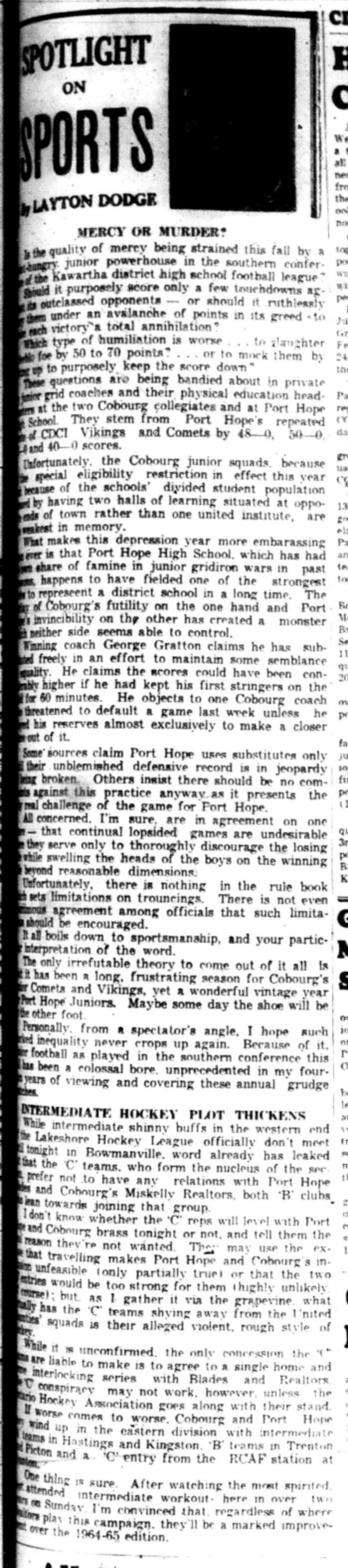 1965-10-20 Layton Dodge - Spotlight On Sports