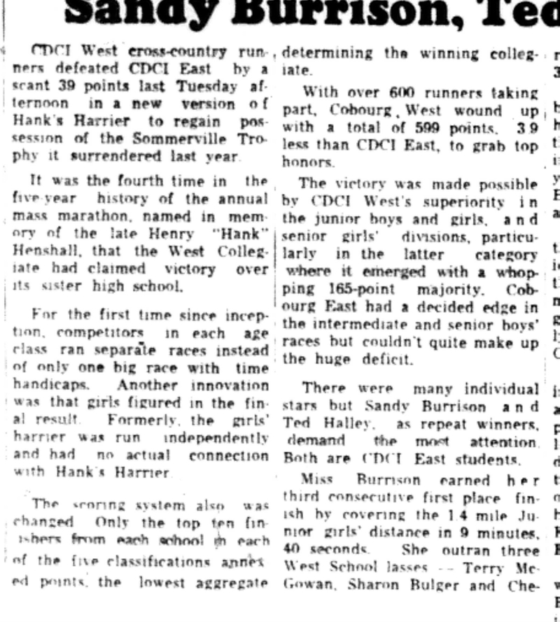 1965-10-20 School -Track & Field -Mixed-CDCI West Wins Hanks Harrier-B