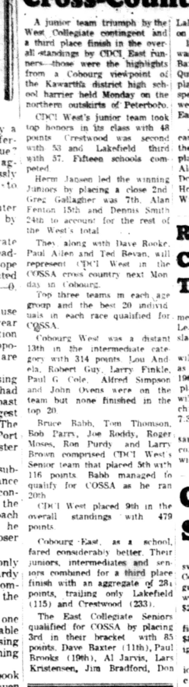 1965-10-20 School -Track & Field-CDCI East Runners Third-B