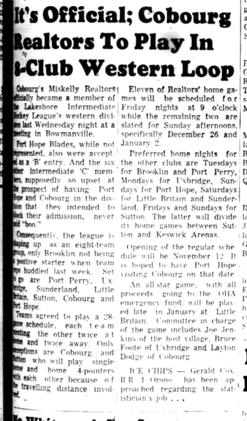 1965-10-27 Hockey -Boys-Realtors To Play In Western Loop