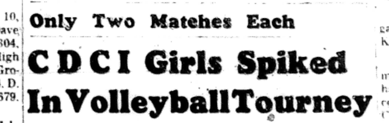 1965-11-02 School -Volleyball -Girls-CDCI Girls Lose In Tournament-A