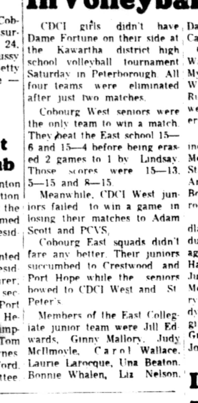 1965-11-02 School -Volleyball -Girls-CDCI Girls Lose In Tournament-B
