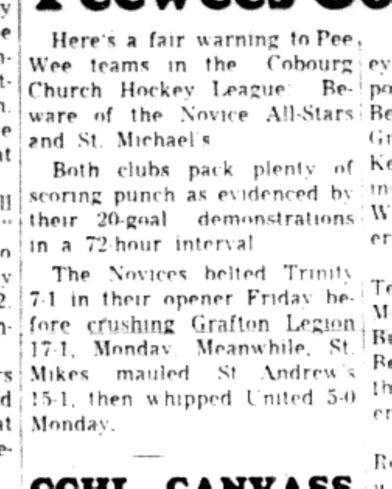 1965-11-10 Hockey -Boys-CCHL-All Stars vs St Michaels-B