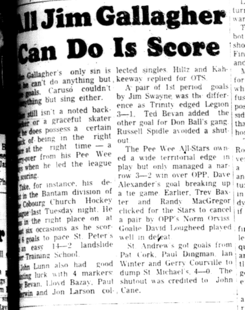 1965-11-10 Hockey -Boys-CCHL-St Peters vs Training School