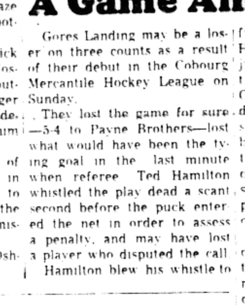 1965-11-10 Hockey -Men-CMHL-Gores Landing vs Payne Brothers-B