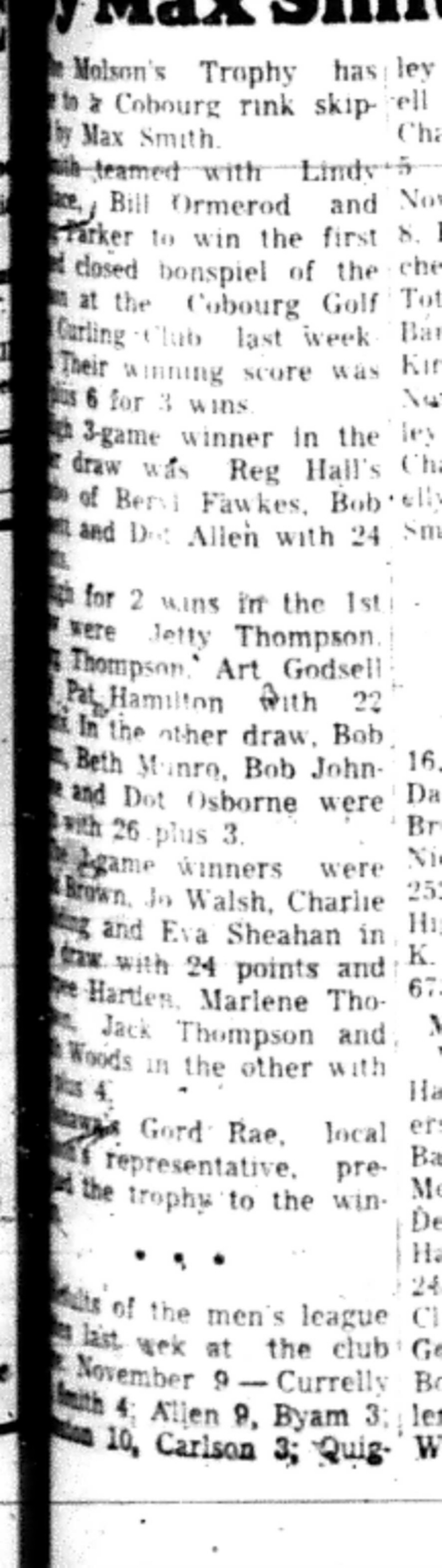 1965-11-17 Curling -Mixed-Cobourg Trophy Won-B