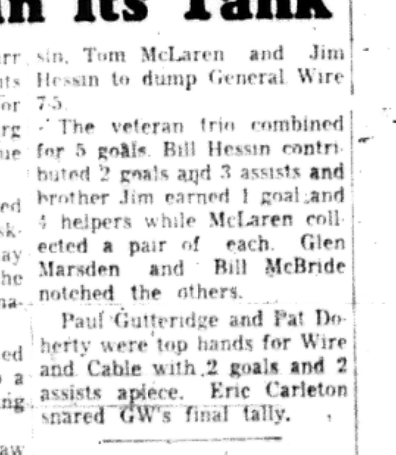 1965-11-17 Hockey -Men-CMHL-ESSO vs Gores Landings-C