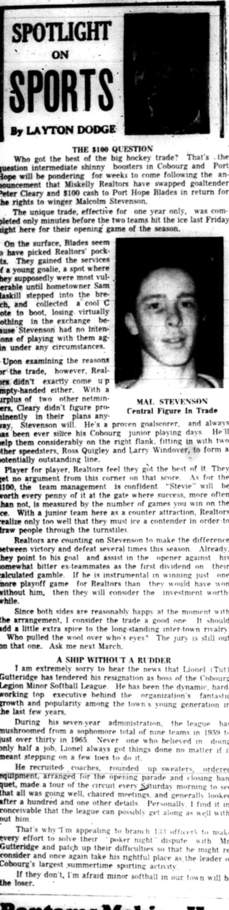 1965-11-17 Layton Dodge - Spotlight On Sports